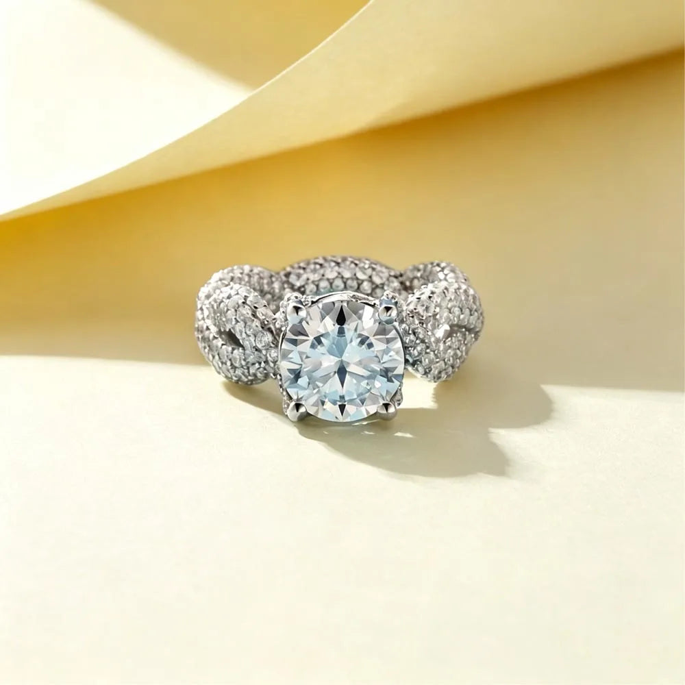 LYEE CYEE 925 Sterling Silver Moissanite Wedding Ring
