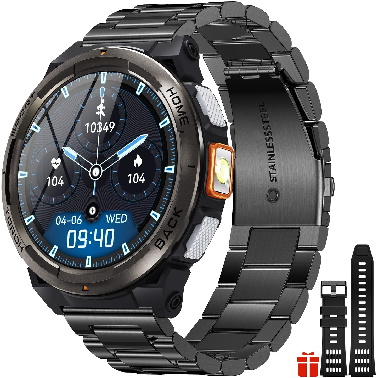 EIGIIS KE5 1.45 Inch Smartwatch 3ATM Waterproof With Compass Altimeter