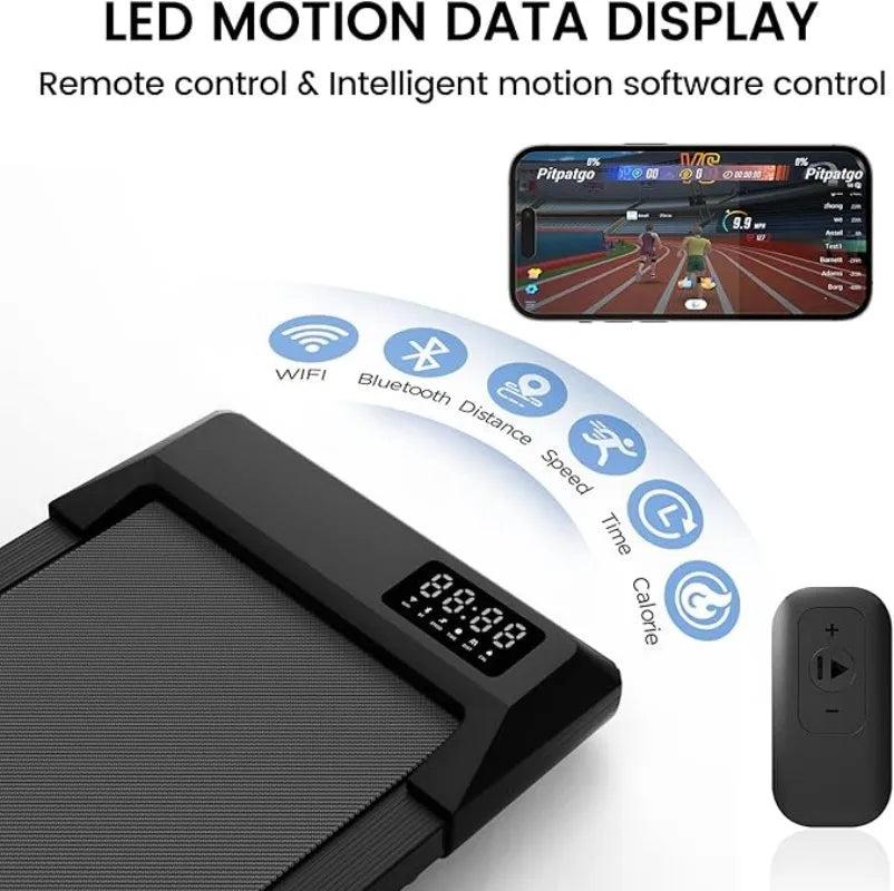 Superun 2-In-1 Home Walking Treadmill With App Control