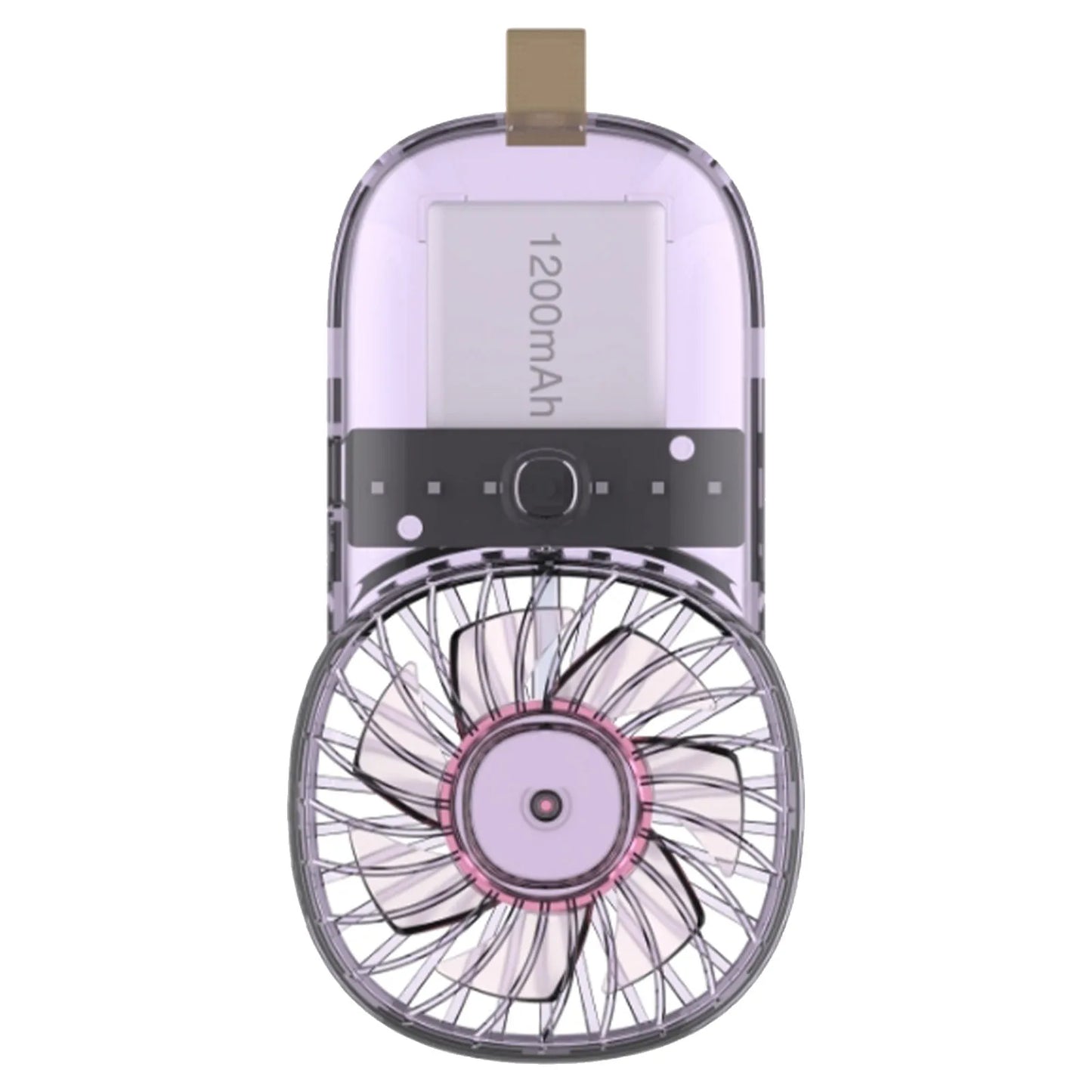 Neck Hanging Portable Fan USB Rechargeable 1200mAh Foldable