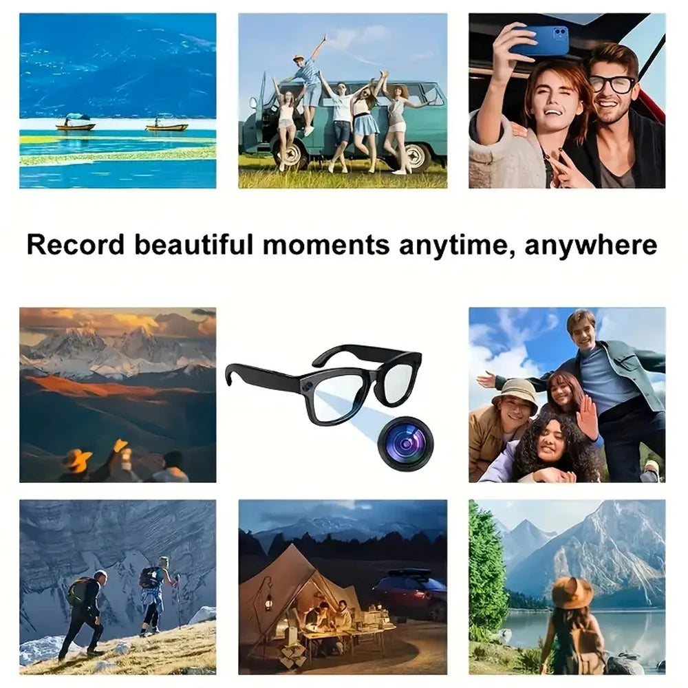 SENBONO Smart Glasses AI Translator 8MP Camera 4K Video