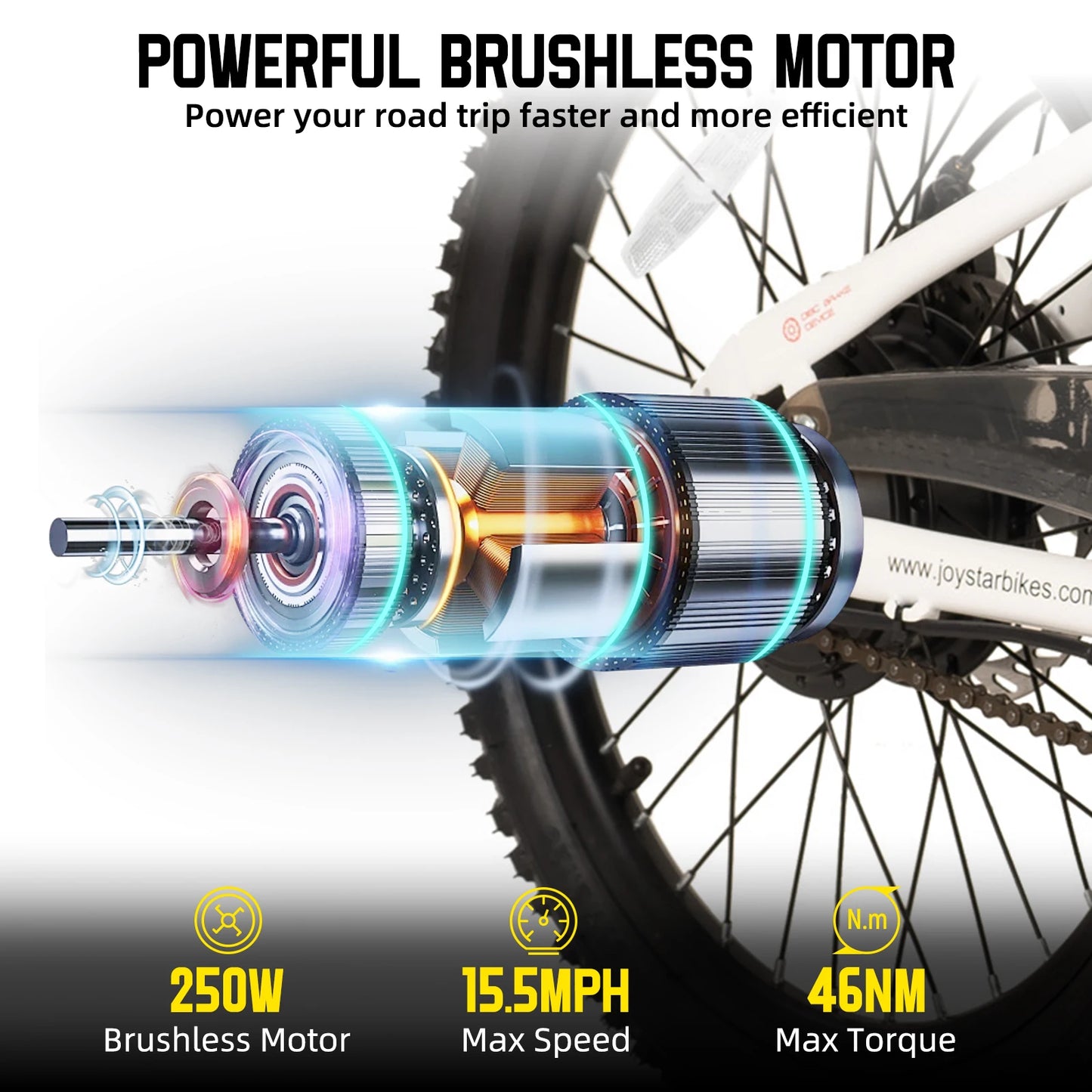 JOYSTAR 250W Electric Bike For Kids And Teens
