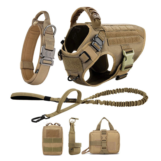 Nylon Dog Harness And Leash Set With Padded Quick Release
