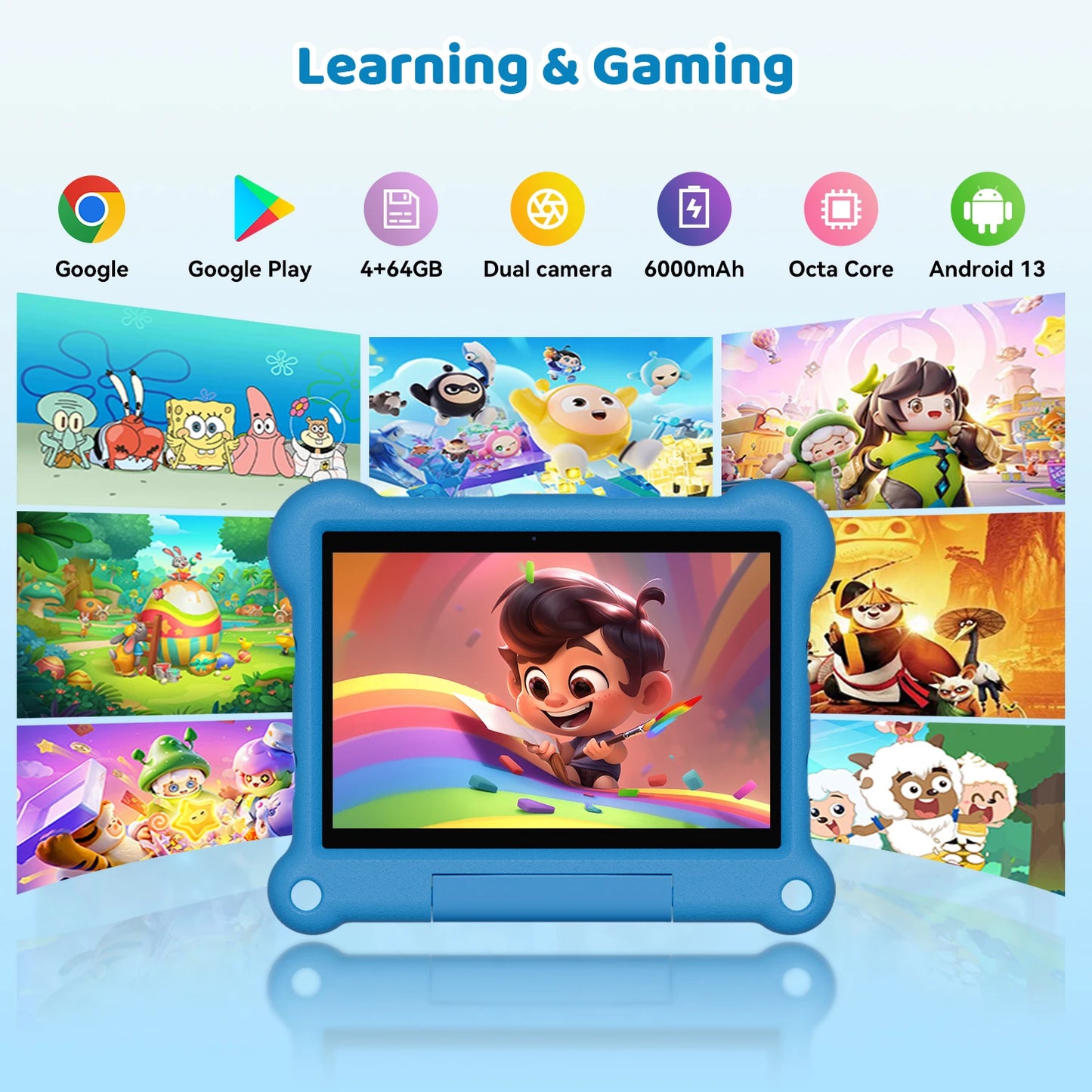 Kids Tablet Android 14 With 4GB RAM And 64GB Storage