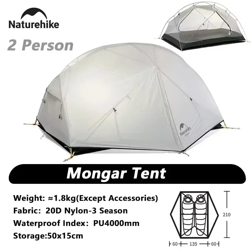 Naturehike Mongar Two Person Tent Ultralight Waterproof Camping