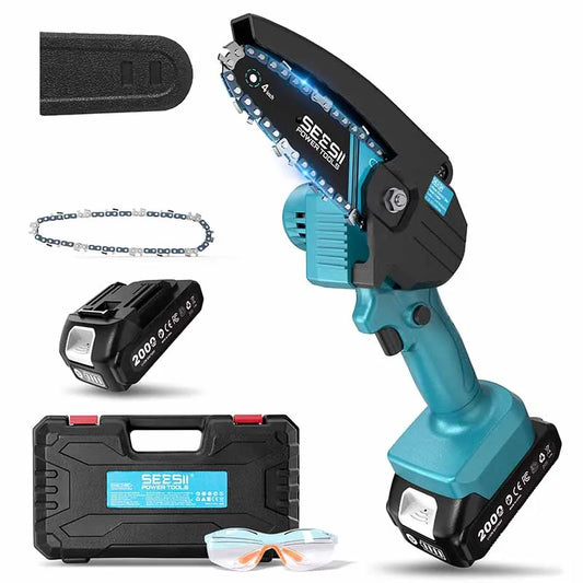 Seesii Cordless Mini Chainsaw Electric Power Chain Saw For Trees
