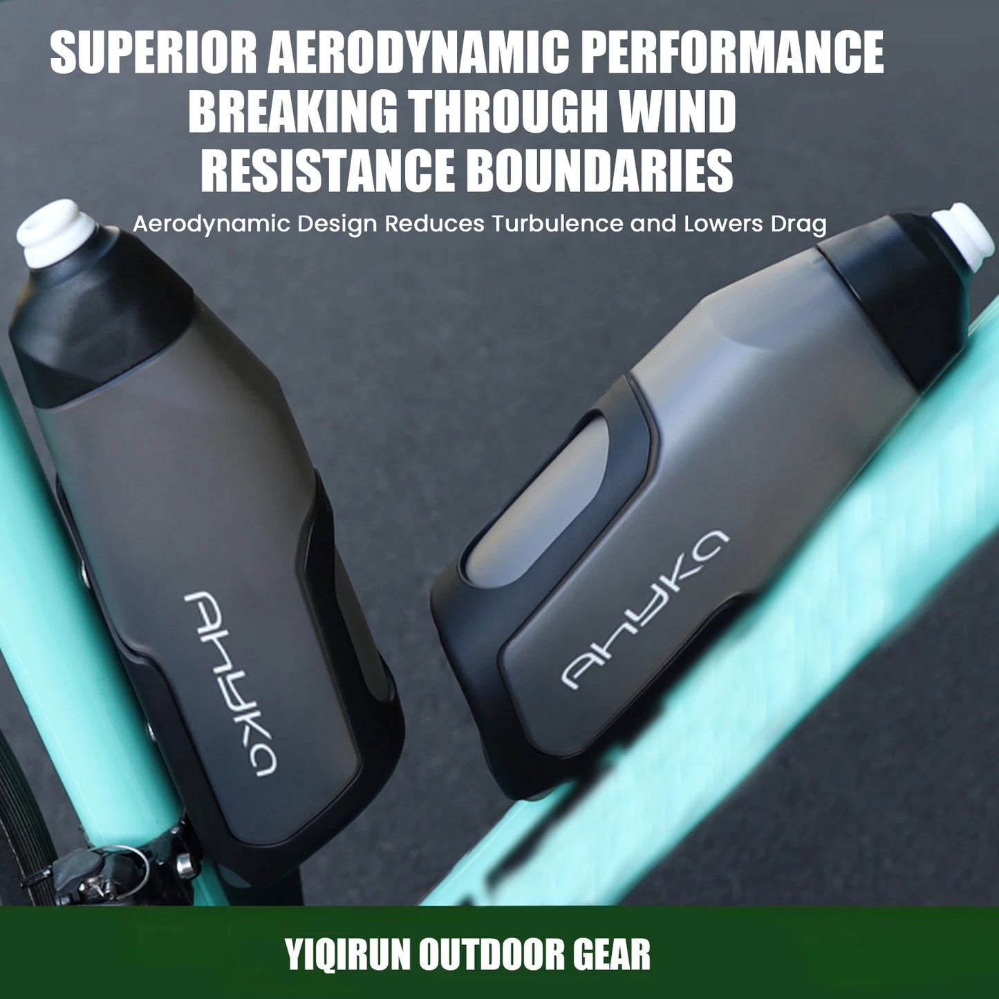 APWIKOGER Bicycle Aerodynamic Water Bottle Bracket Set Direct Jet Spout