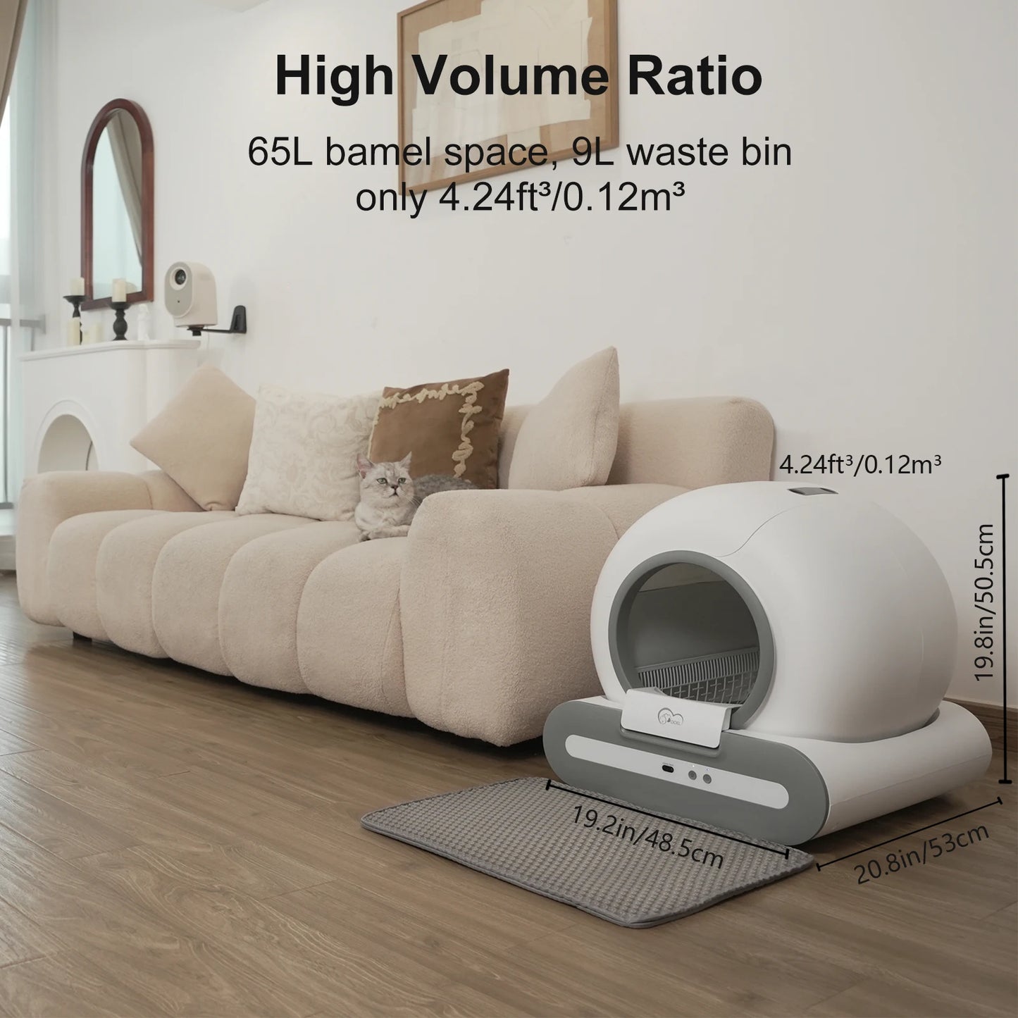 DOEL Self Cleaning Cat Litter Box With App Control And 2.4G WiFi