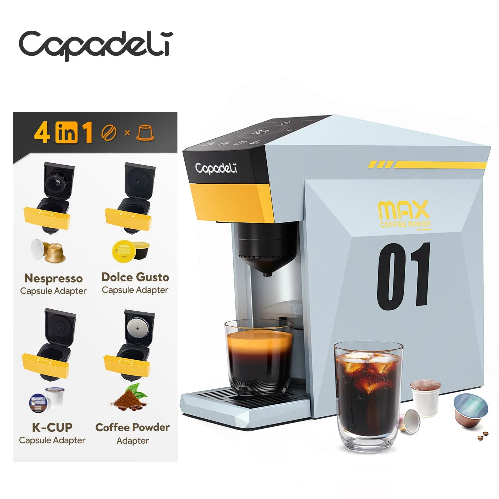 Capadeli 4-In-1 Espresso Machine For K Cup Pods And Ground Coffee