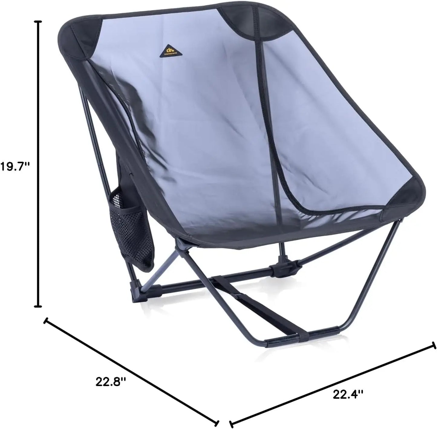 Ultralight Folding Camping Chair With Side Pocket And Carry Bag