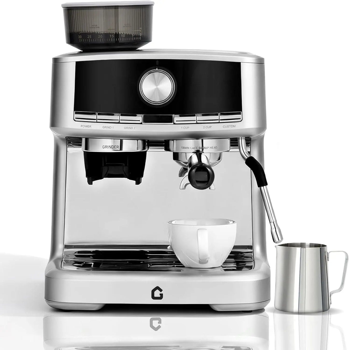 Espresso Machine With Grinder Semi Automatic Italian Pressure Extraction