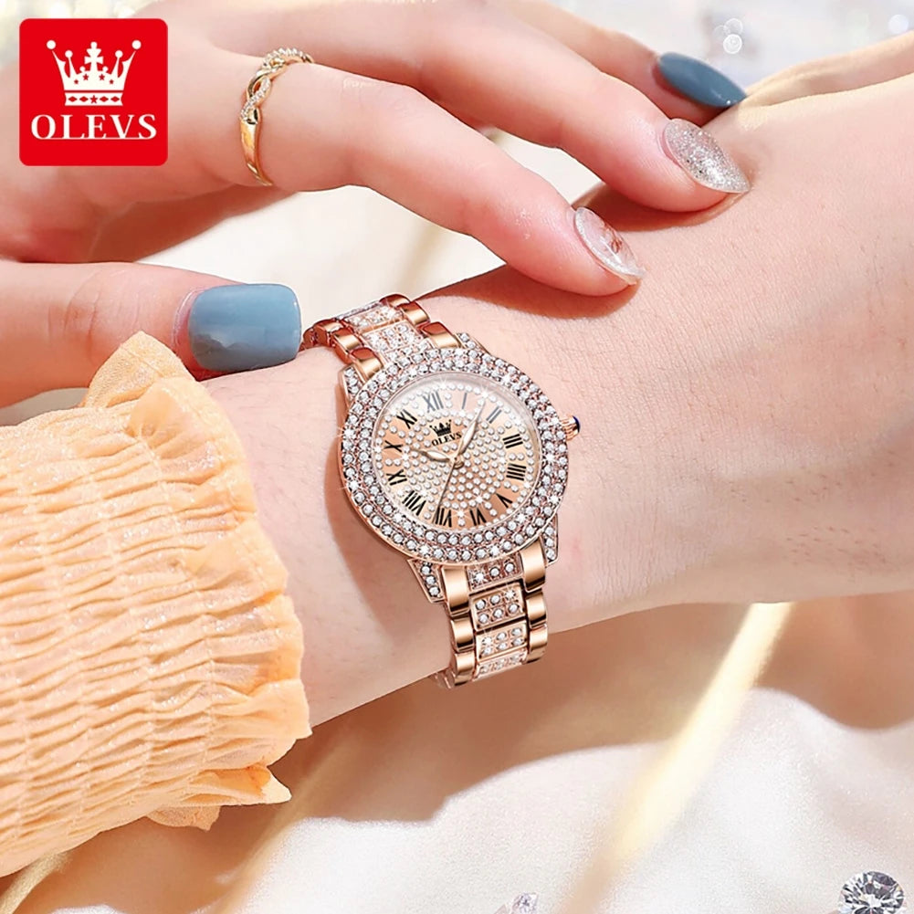 OLEVS Diamond Women's Watch 9943 Stainless Steel Waterproof Quartz