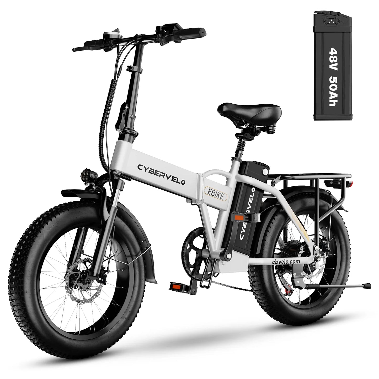 Cybervelo EK4 Folding Electric Bike 1000W 48V 20Ah 30 MPH