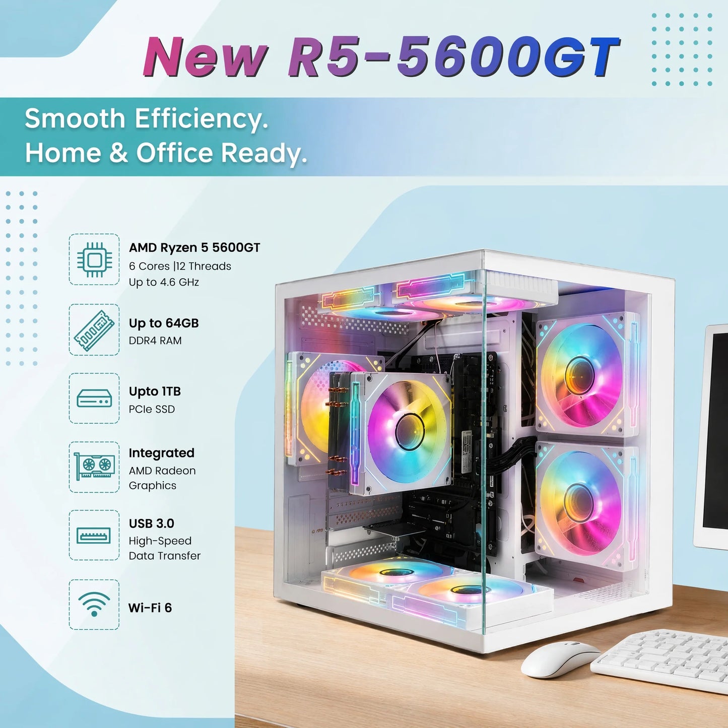 Ryzen 5 Gaming Desktop With 16GB Ram And 1TB Storage