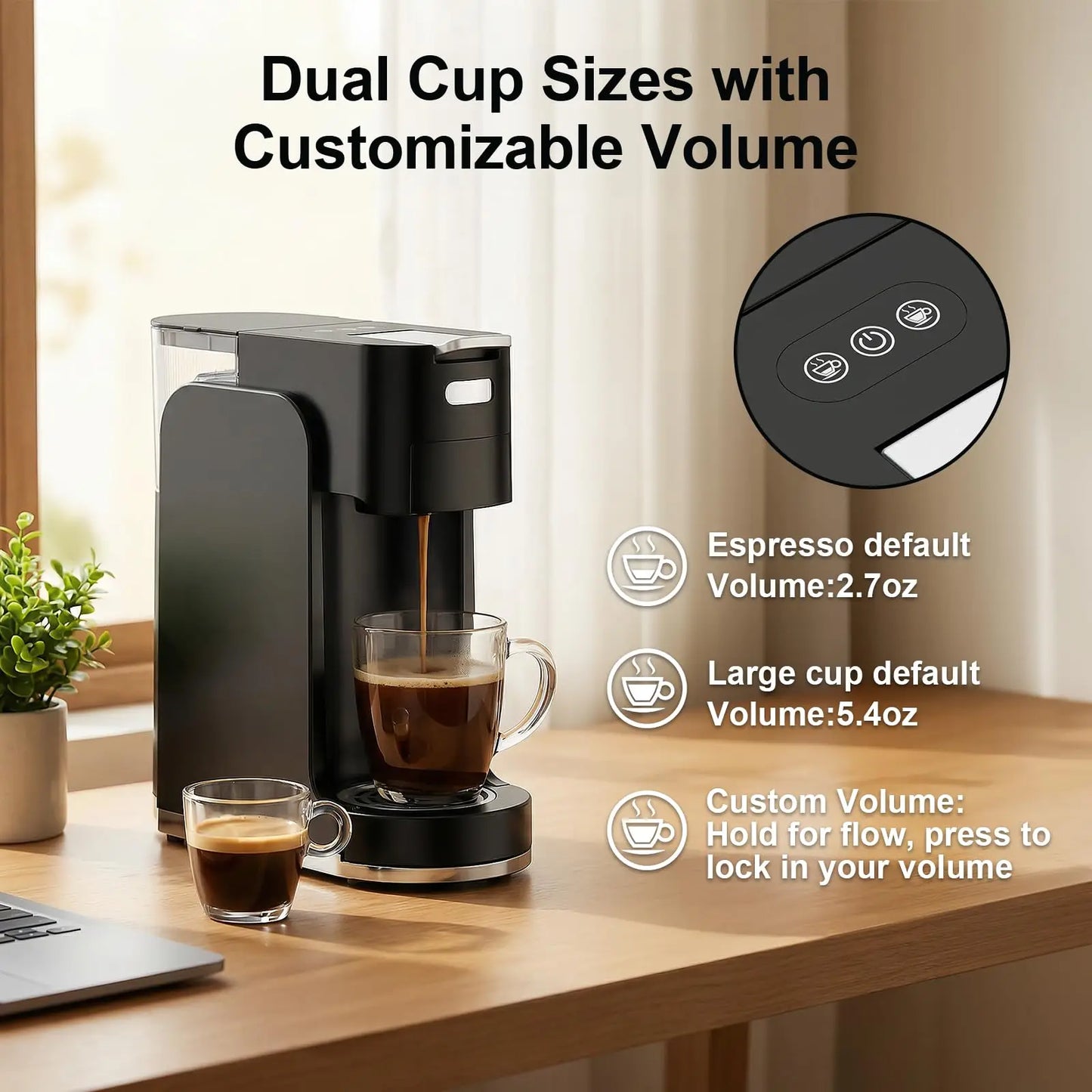 All-in-One Single Serve Coffee Machine For Ground And K-Cup Pods