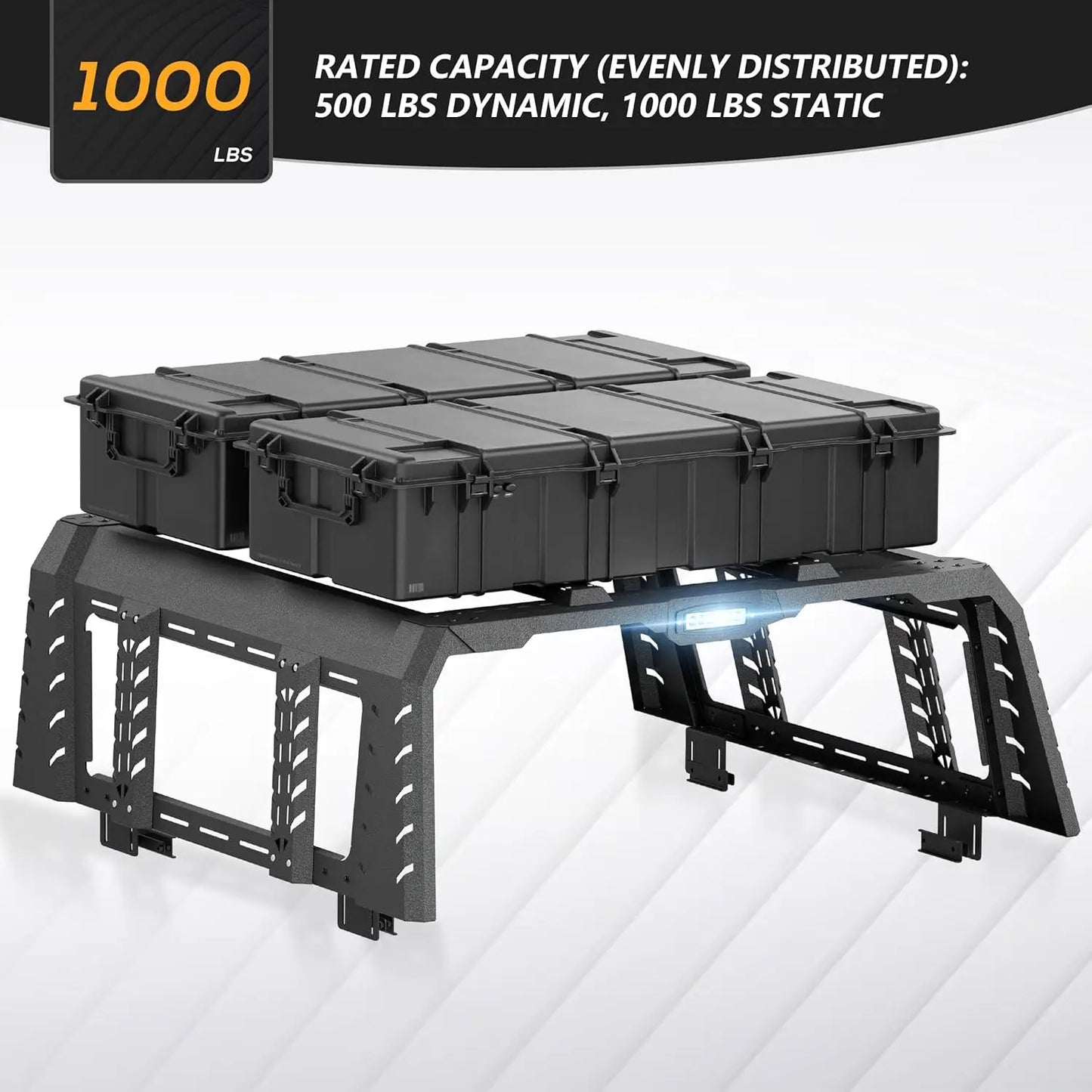 NONEEU Overland Bed Rack With LED Light