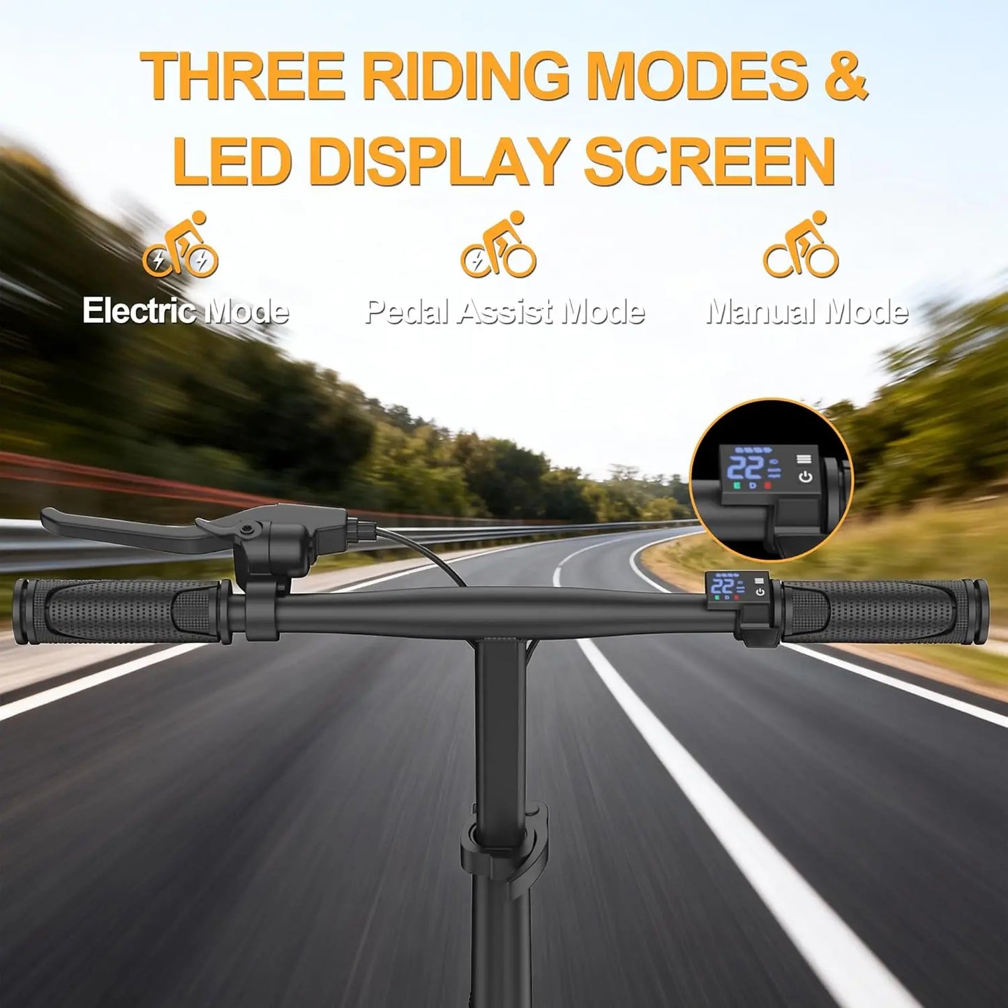 Ladped Foldable Electric Bike 500W 48V Dual Seat Mini E Bike