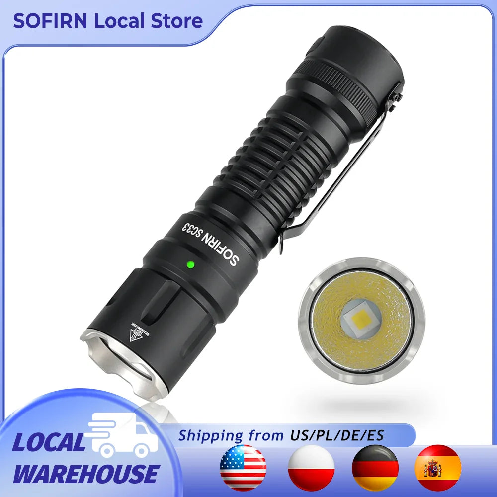 Sofirn SC33 XHP70.3 HI LED Flashlight 5200lm Rechargeable
