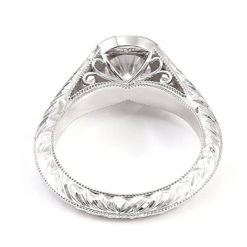 925 Sterling Silver Princess Snowflake Ring Micro Inlaid Lab Diamond