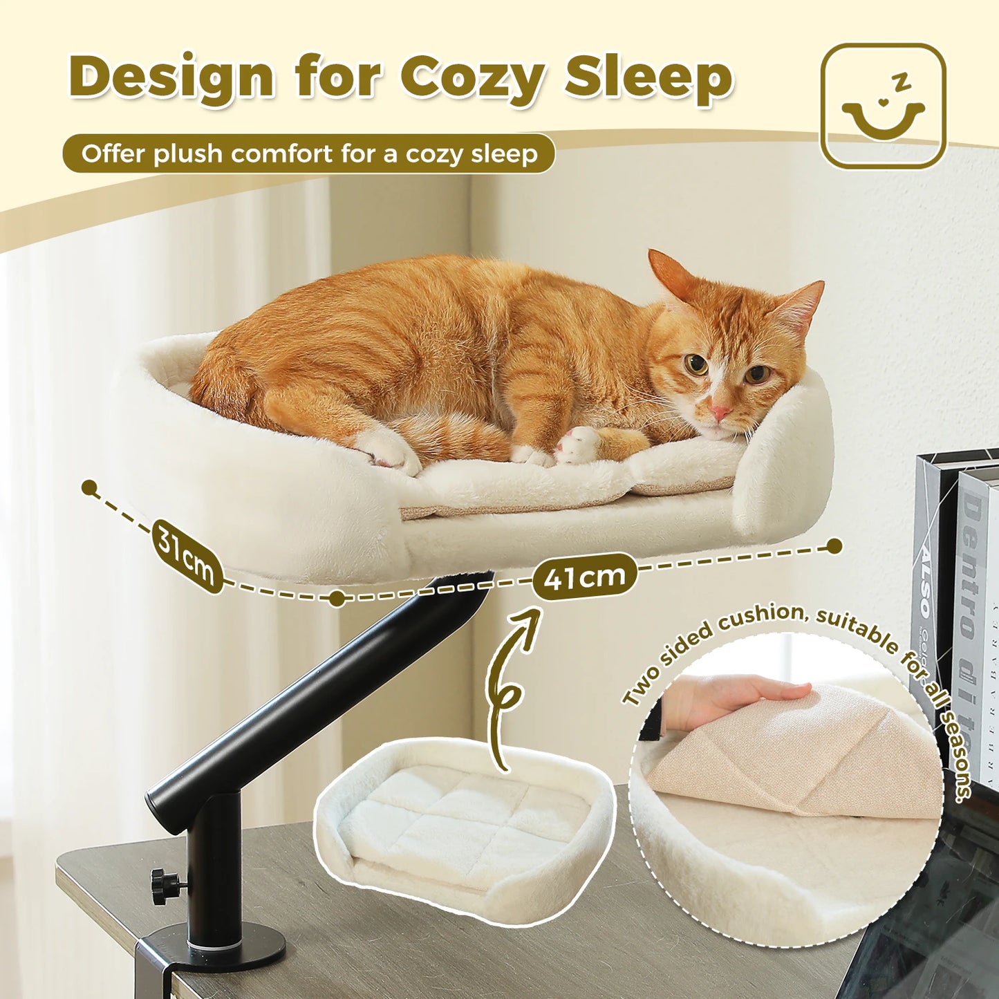 PAWZ Road Rotatable Cat Desk Bed For Indoor Cats Hammock
