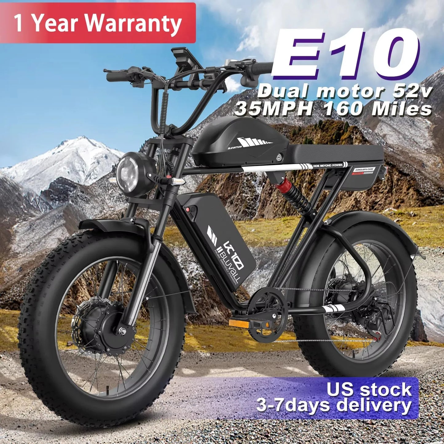 MOOBELO Electric Mountain Bike E10 Full Suspension