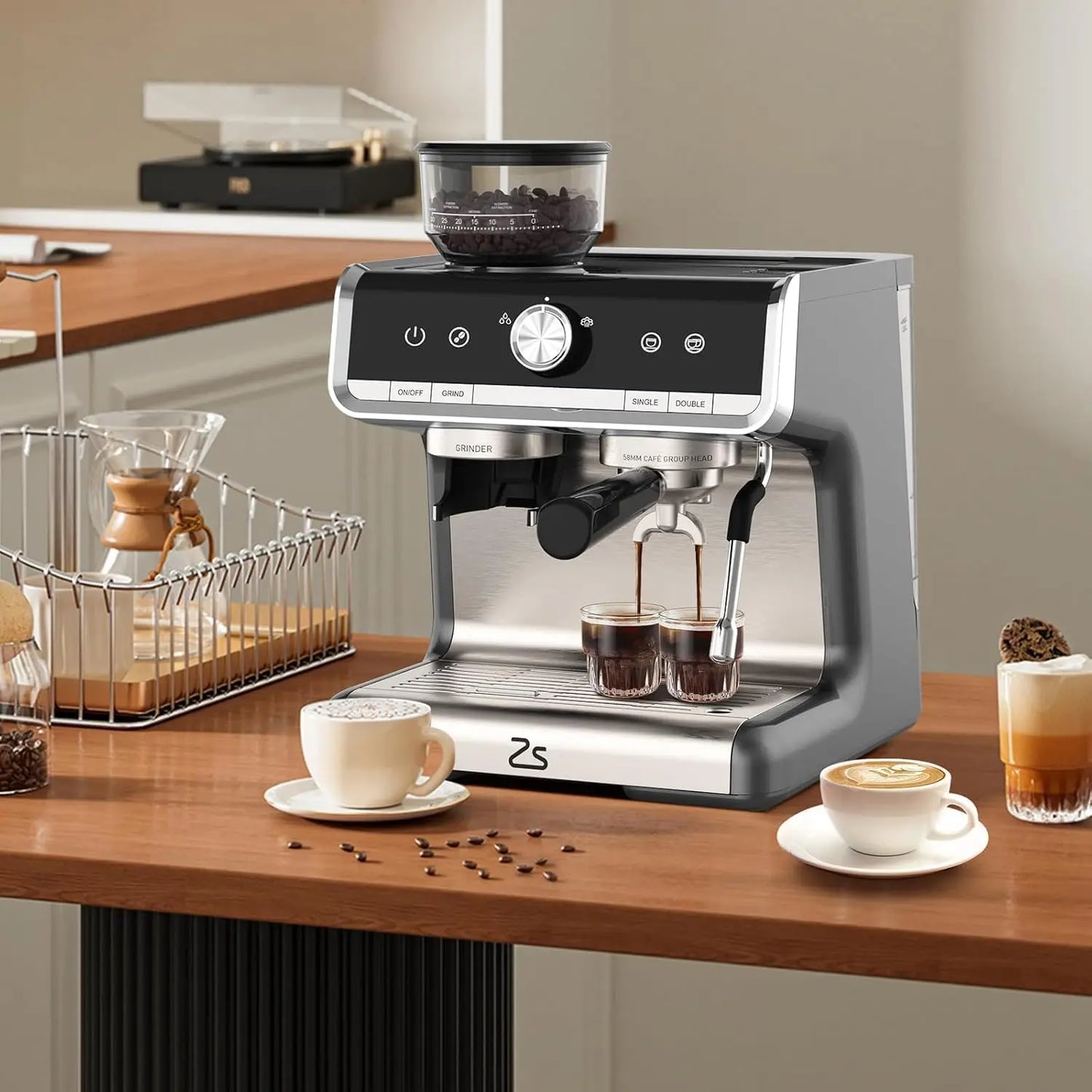 Acekool 20 Bar Espresso Machine With Built In Grinder