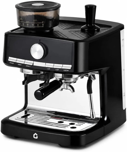 Espresso Machine With Grinder Semi Automatic Italian Pressure Extraction