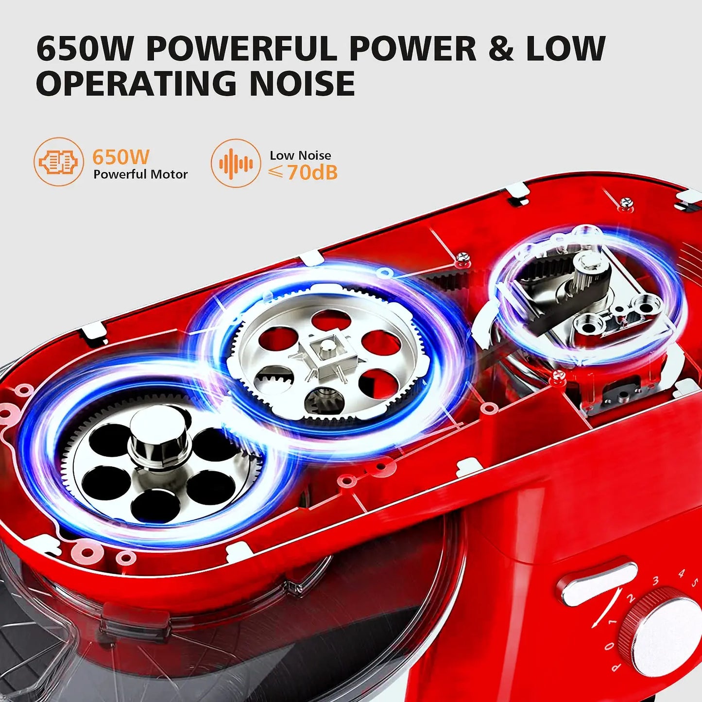 Cheftronic Stand Mixer Tilt Head 650W Six Speed US Plug