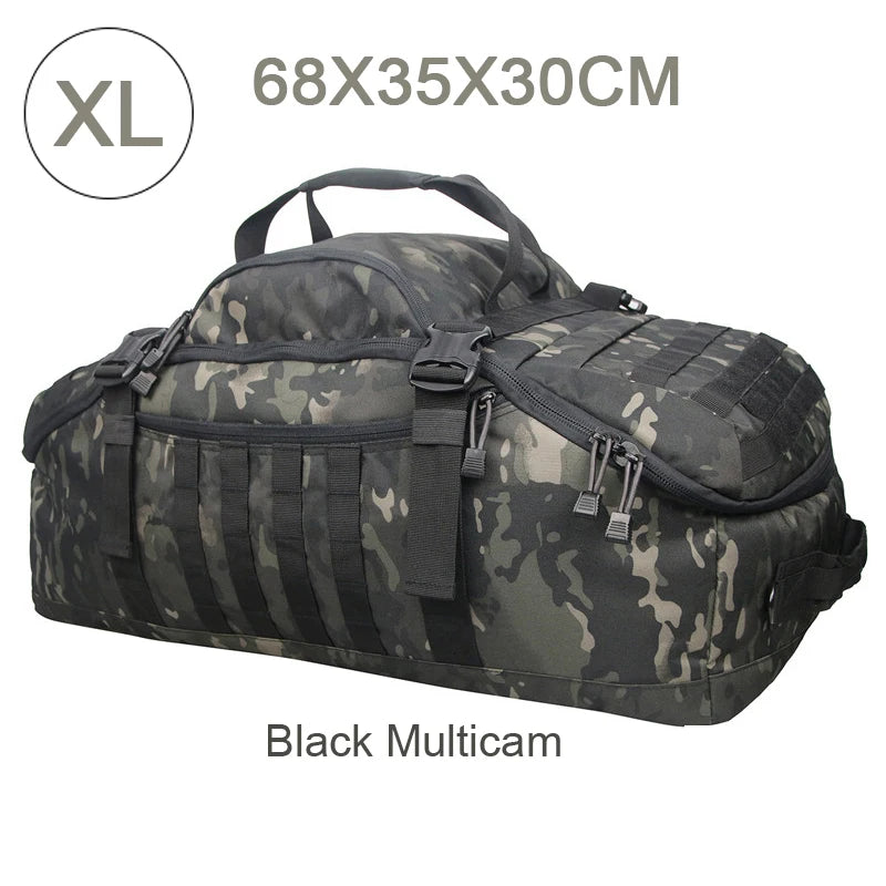 LQARMYCN 3 Way Duffle Bag Backpack Crossbody Travel