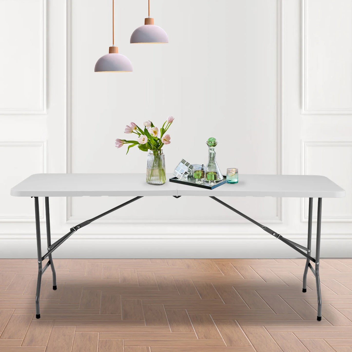 JHK Heavy Duty Portable Folding Outdoor Table With Carrying Handle