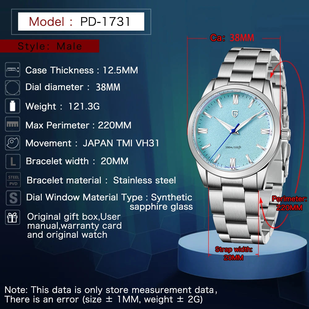 Pagani Design VH31 Men's Quartz Stainless Steel Watch