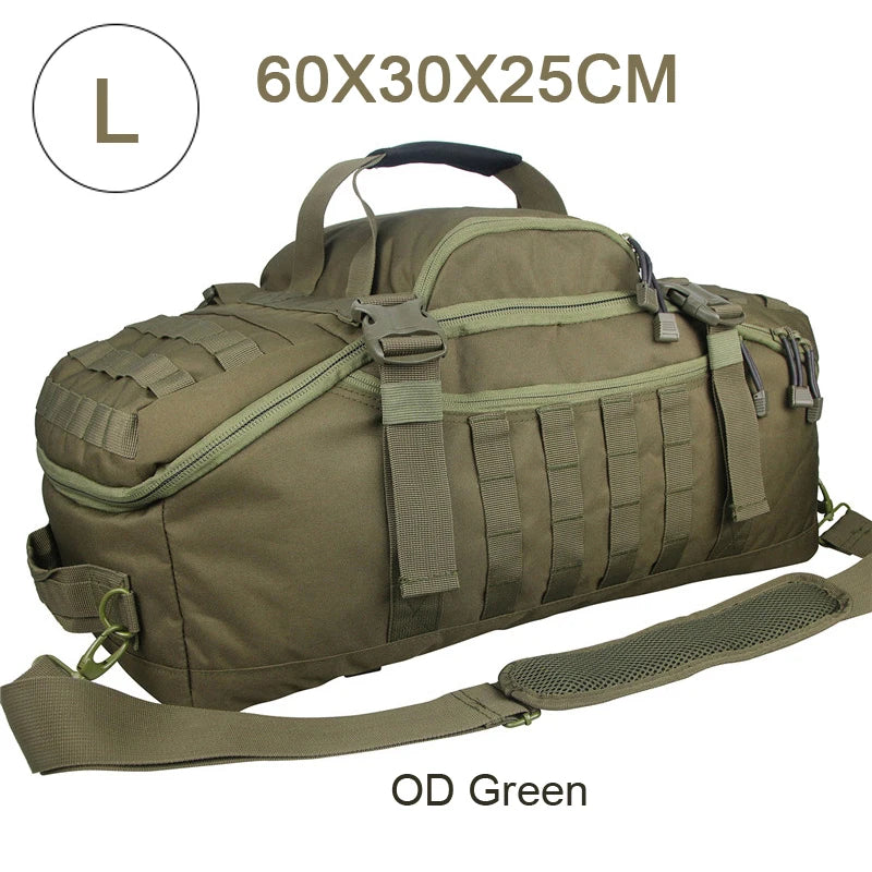 LQARMYCN 3 Way Duffle Bag Backpack Crossbody Travel