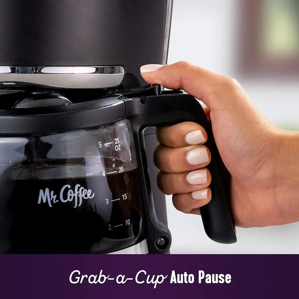 Five Cup Programmable Coffee Maker With Auto Pause And Compact