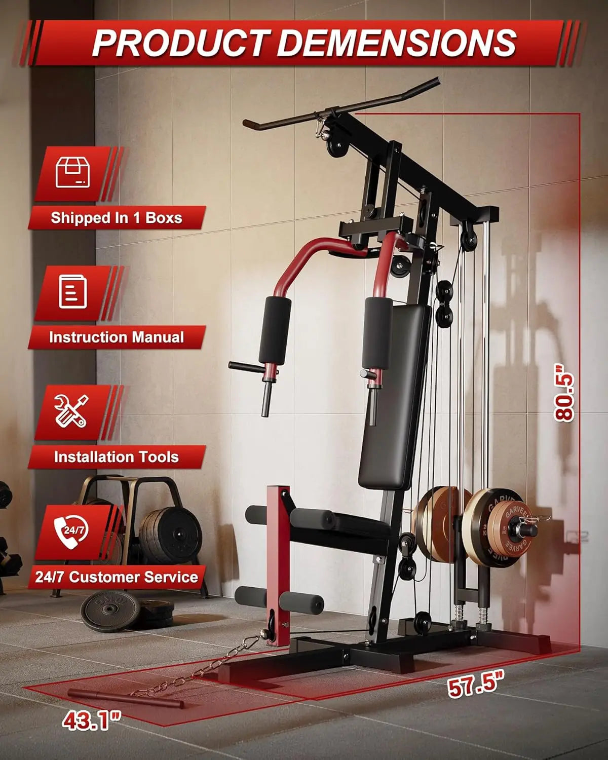HiMISS Comprehensive All In One Home Gym System For Body