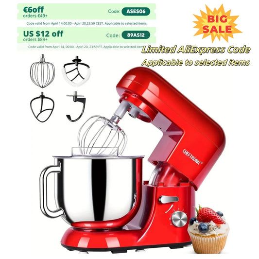 Cheftronic Stand Mixer Tilt Head 650W Six Speed US Plug