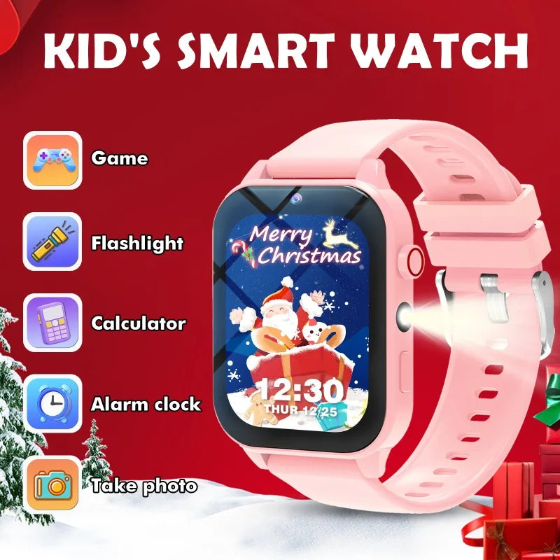 Odelettevcy Kids Smart Watch With 18 Games Camera Waterproof