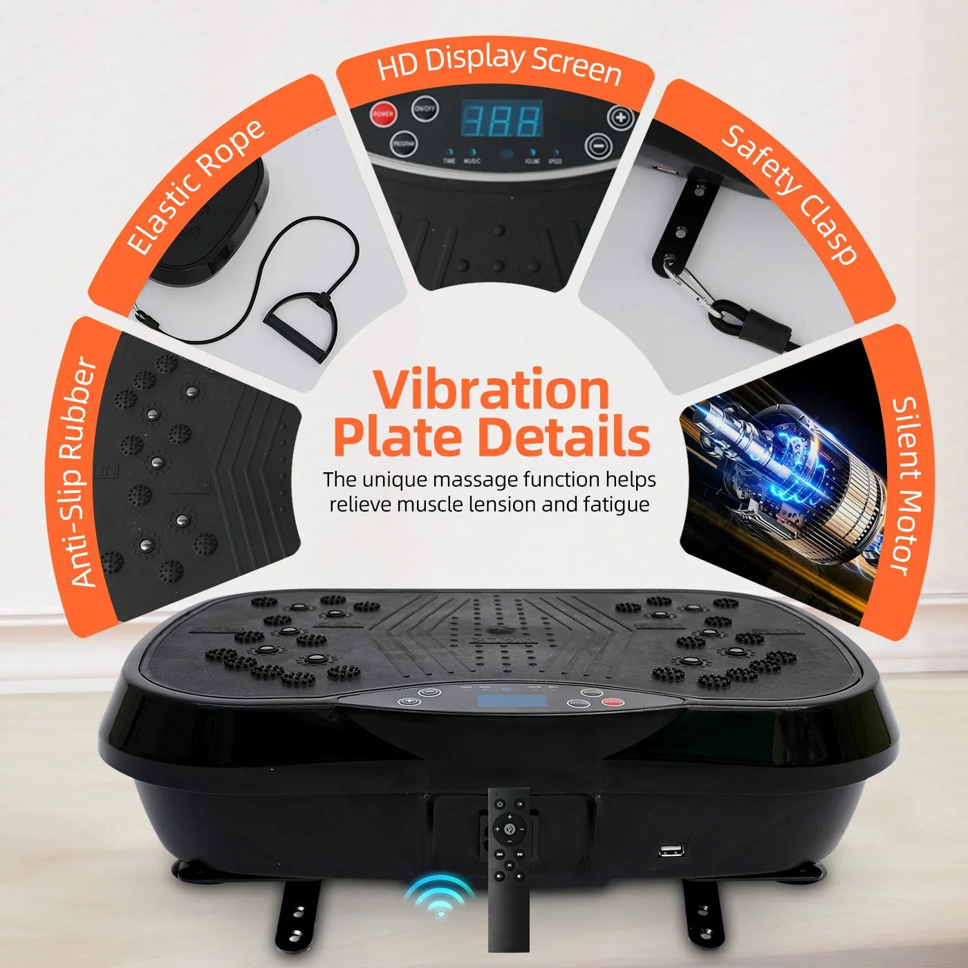 Vibration Plate Exercise Machine With Bluetooth Remote Control
