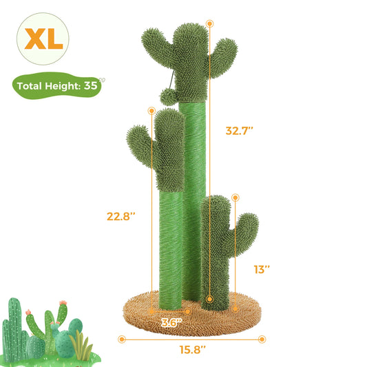 PEQULTICN Cactus Cat Tree With Large Condo And Hammock