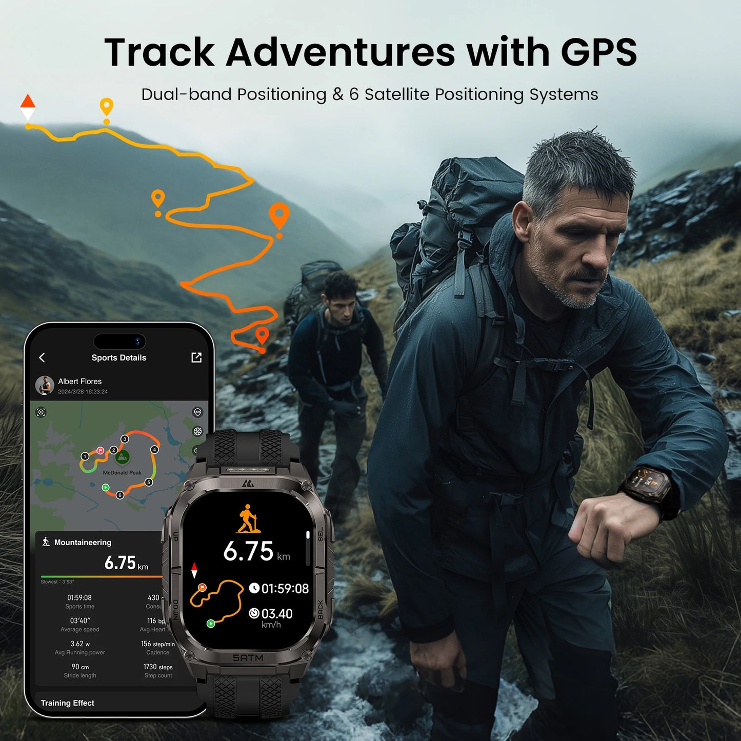 Kospet Tank M4C Rugged GPS Smartwatch