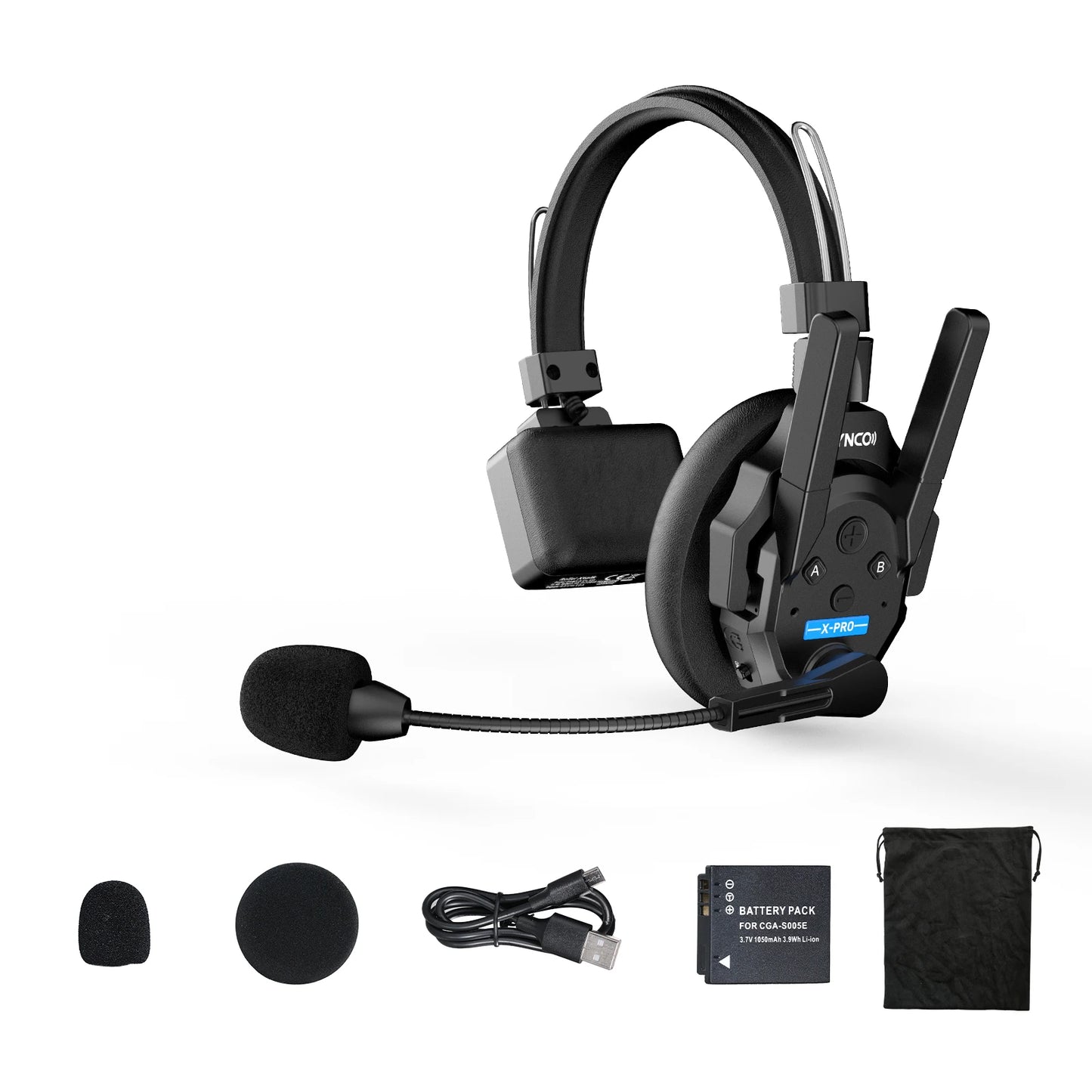 SYNCO XTALK XPRO 2.4GHz Wireless Intercom Headset for Broadcast