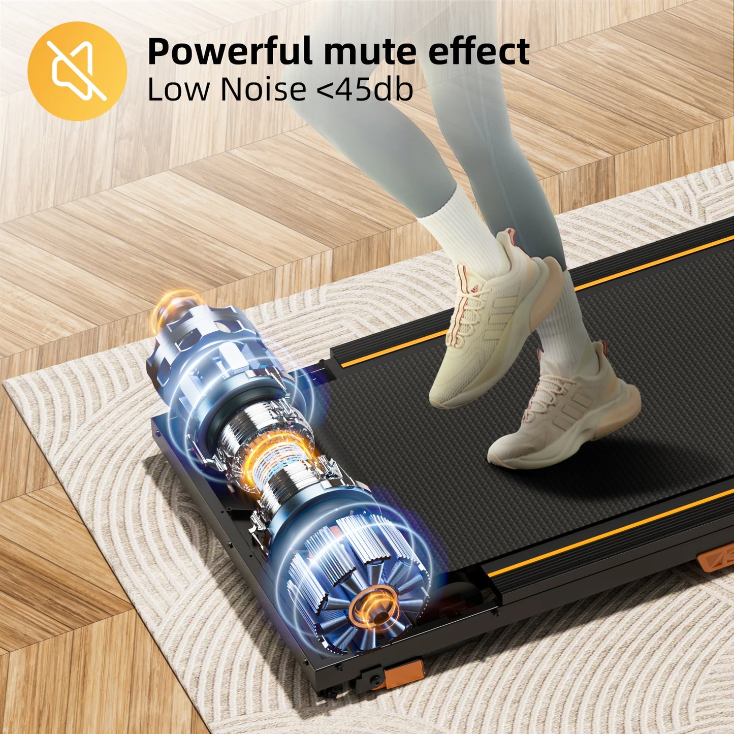 Under Desk Treadmill With Incline For Home Use Quiet