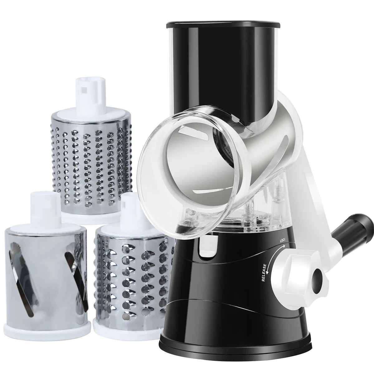 AEHOME Vegetable Slicer Shredder Tool Three Drum Manual Grater