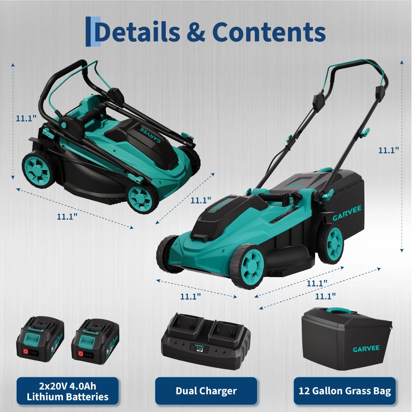 HiMISS 40V Cordless Lawn Mower With Dual Battery Pack
