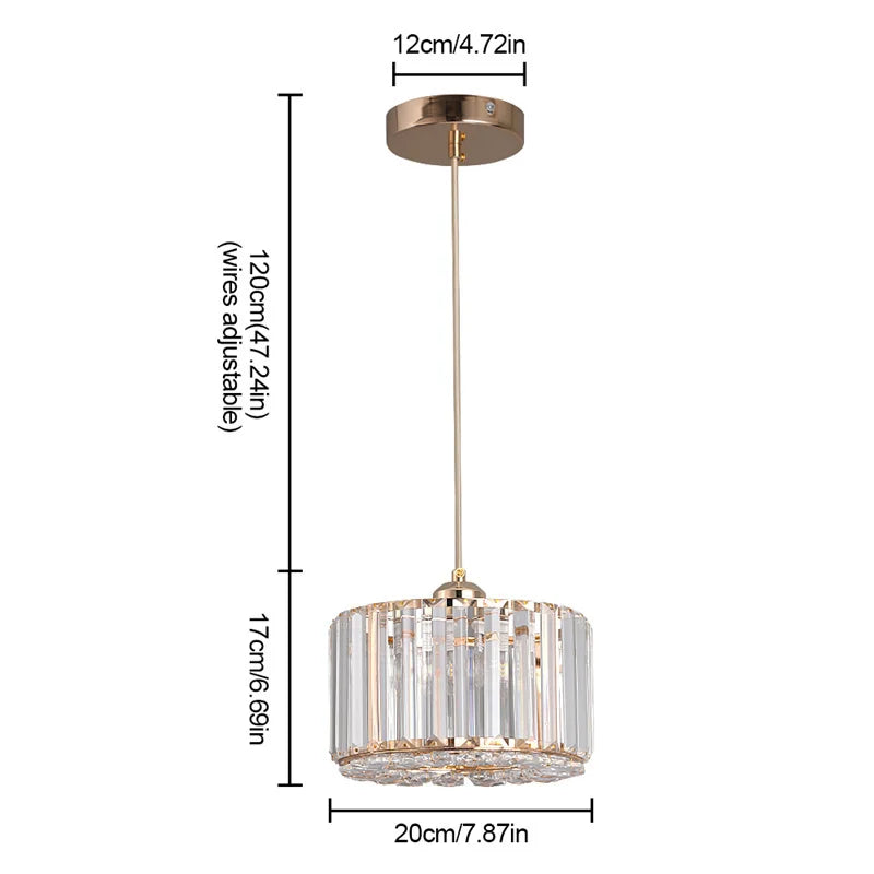 GreeLustr Modern Pendant Light Crystal Chandelier For Living Room