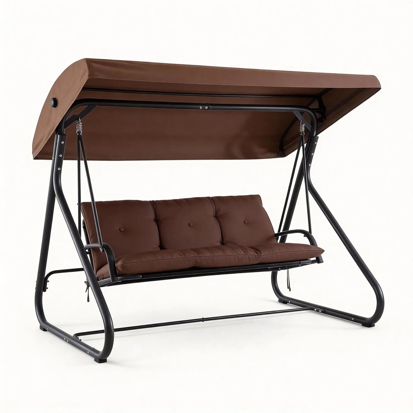HiMISS 3-Seat Convertible Outdoor Swing Bed With Canopy