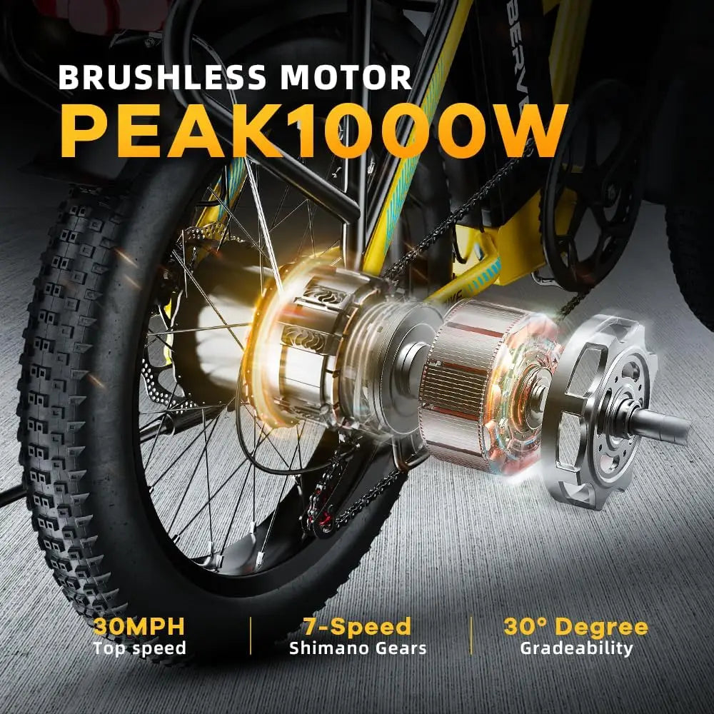 CBVELO Mars700 1000W Fat Tire Foldable Electric Bike