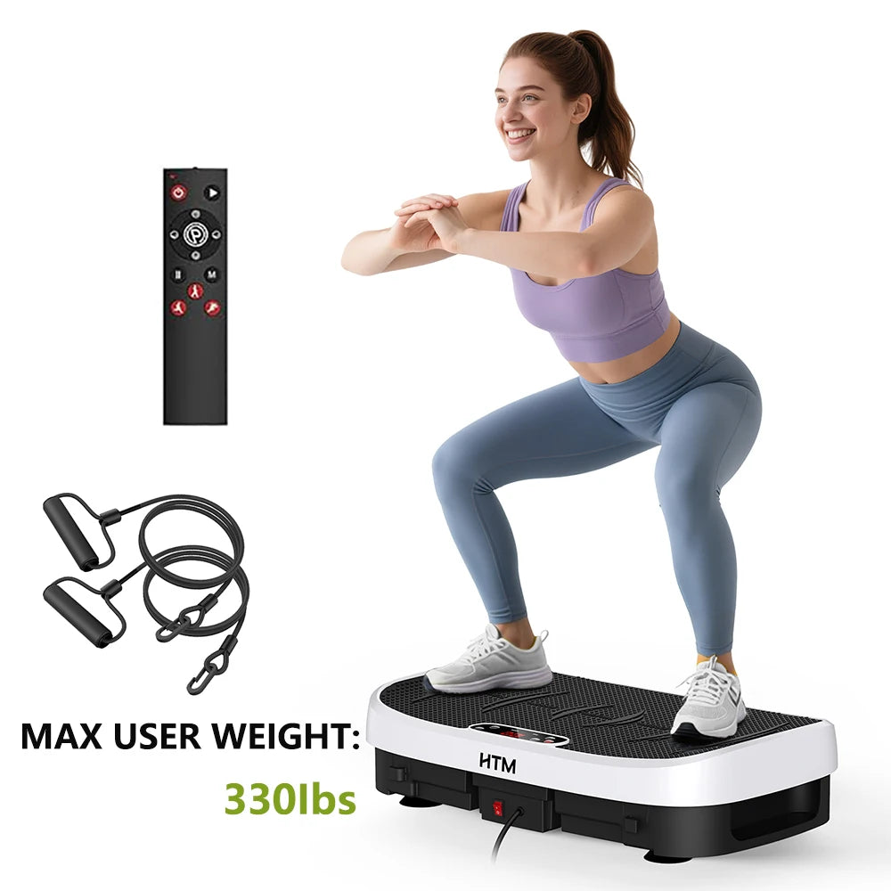 HTM Vibration Plate Fitness Machine With 330 Pound Capacity And 120 Levels