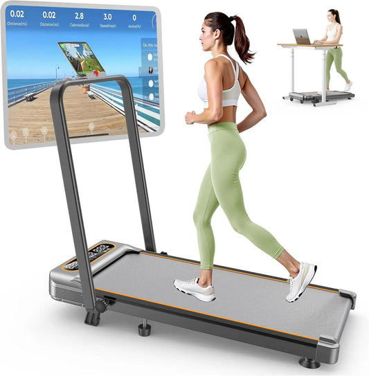 Foldable Treadmill With Incline, 3.5HP, Low Noise Walking Pad