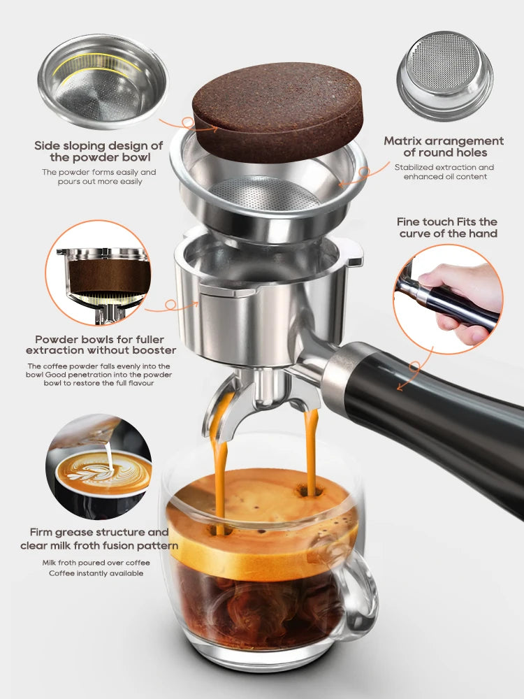 HiBREW 20 Bar Semi Automatic Espresso Machine H10A