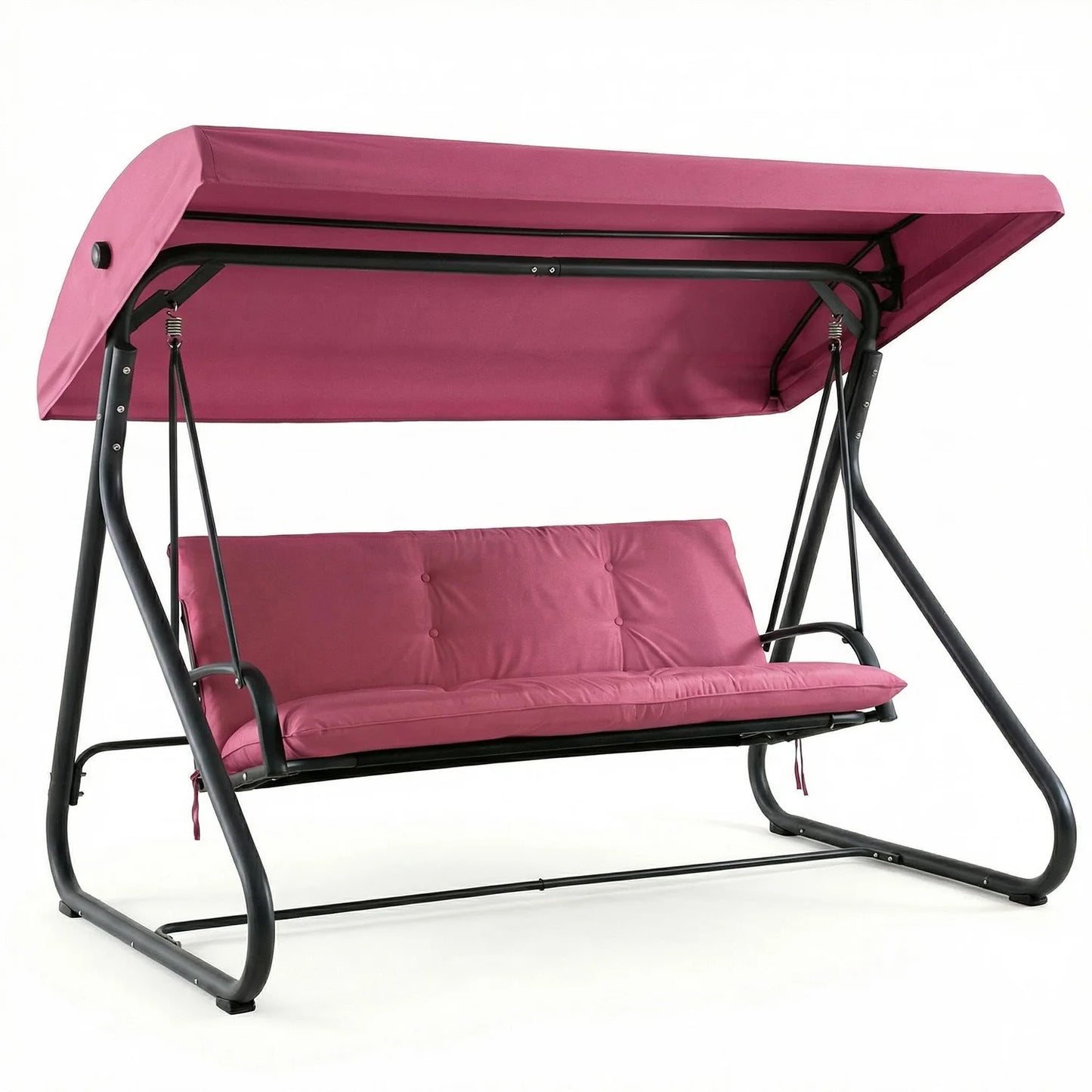 HiMISS 3-Seat Convertible Outdoor Swing Bed With Canopy